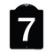 Signmission Sign with Number 7 Heavy-Gauge Aluminum Architectural Sign, 24" x 18", BW-1824-22901 A-DES-BW-1824-22901 - alternate 1